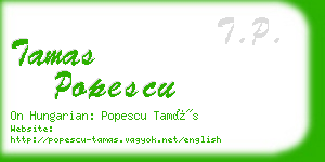 tamas popescu business card